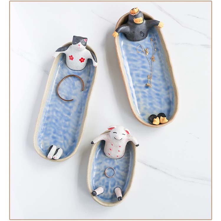 Enjoy Bathing Animal Ceramic Storage Tray
