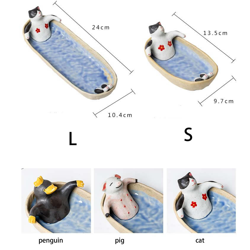 Enjoy Bathing Animal Ceramic Storage Tray