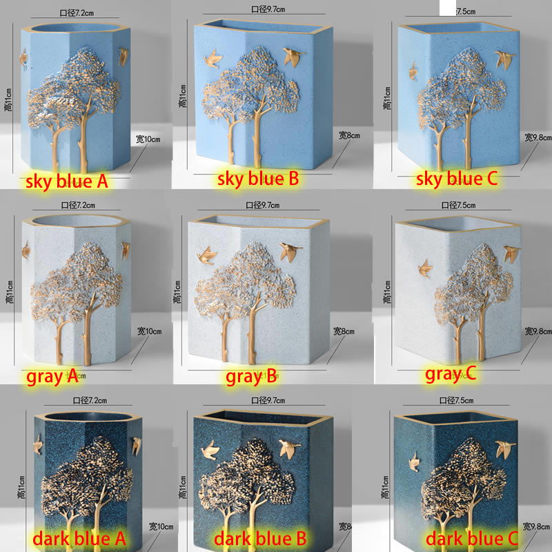 Exquisite Relief Tree Pen Holder