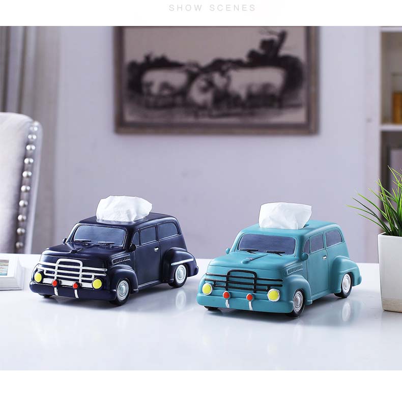 Living Room Decoration Car Tissue Box
