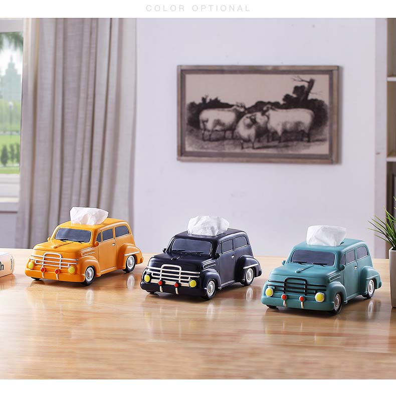 Living Room Decoration Car Tissue Box