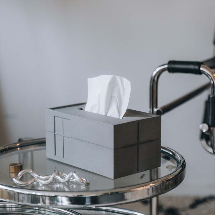 Modern Industrial Art Church Of Light Concrete Tissue Box
