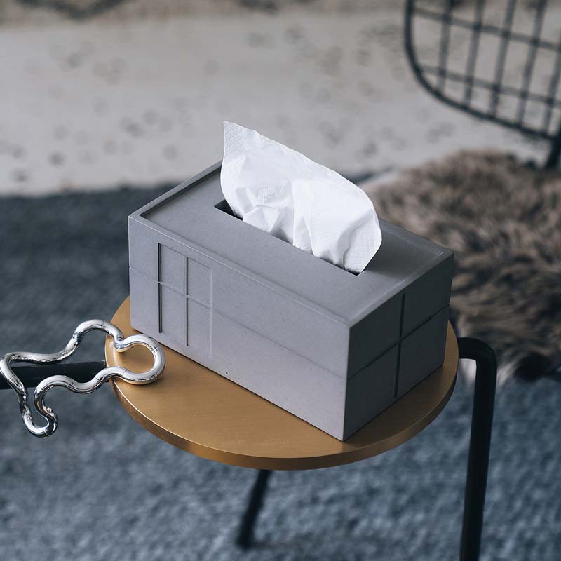 Modern Industrial Art Church Of Light Concrete Tissue Box