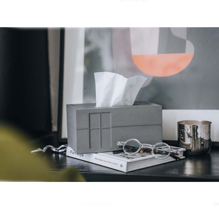 Modern Industrial Art Church Of Light Concrete Tissue Box