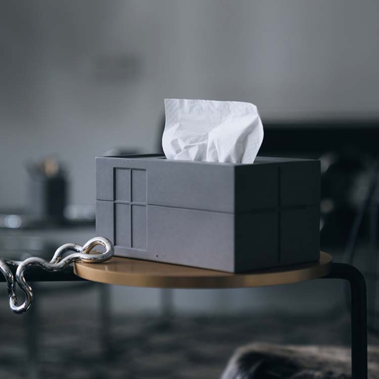 Modern Industrial Art Church Of Light Concrete Tissue Box