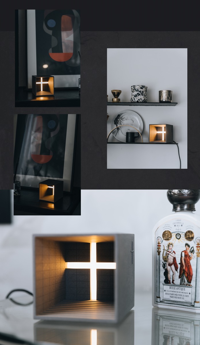Retro Concrete Church Of Light Building Night Light Decoration Ornaments