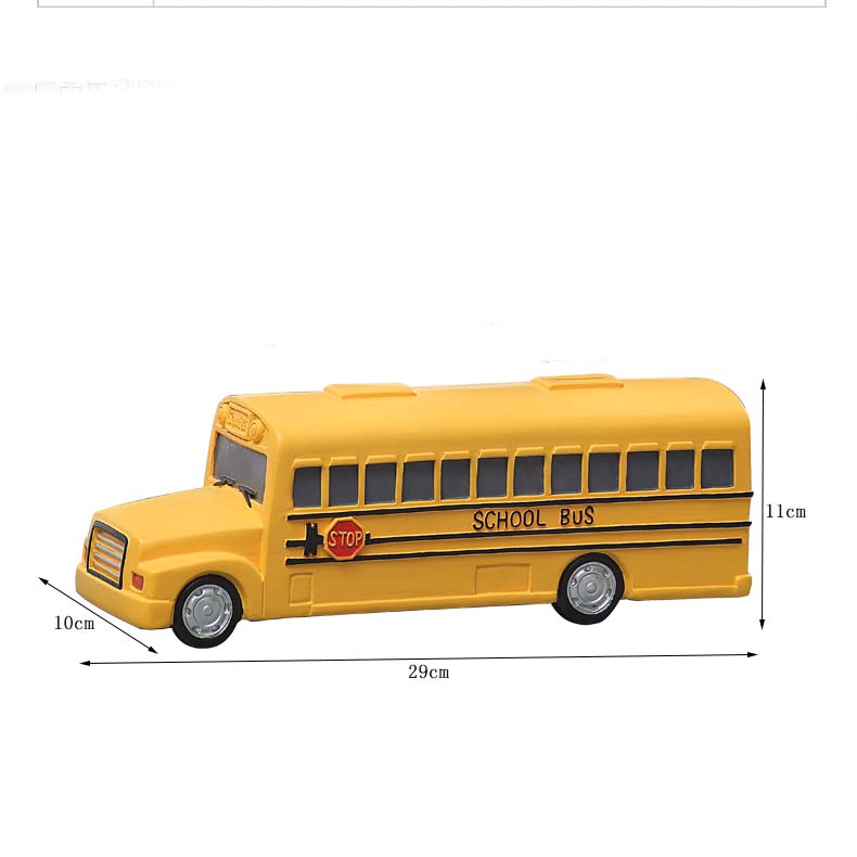School Bus Shape Decoration Piggy Bank Gift Idea
