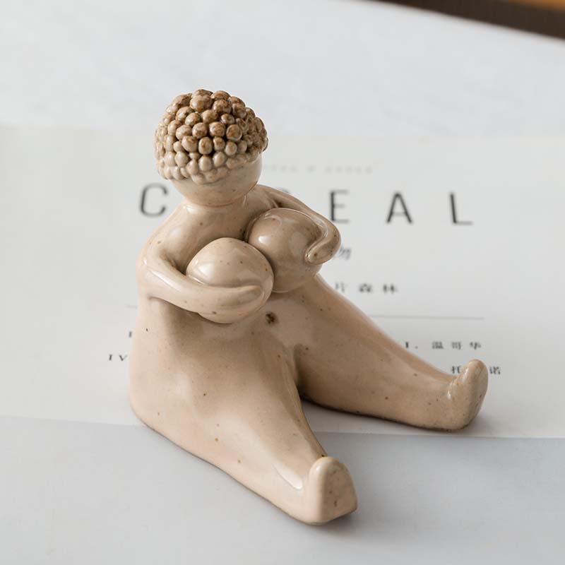 Sexy Abstract Ceramic Figure Phone Holder Desktop Small Ornaments