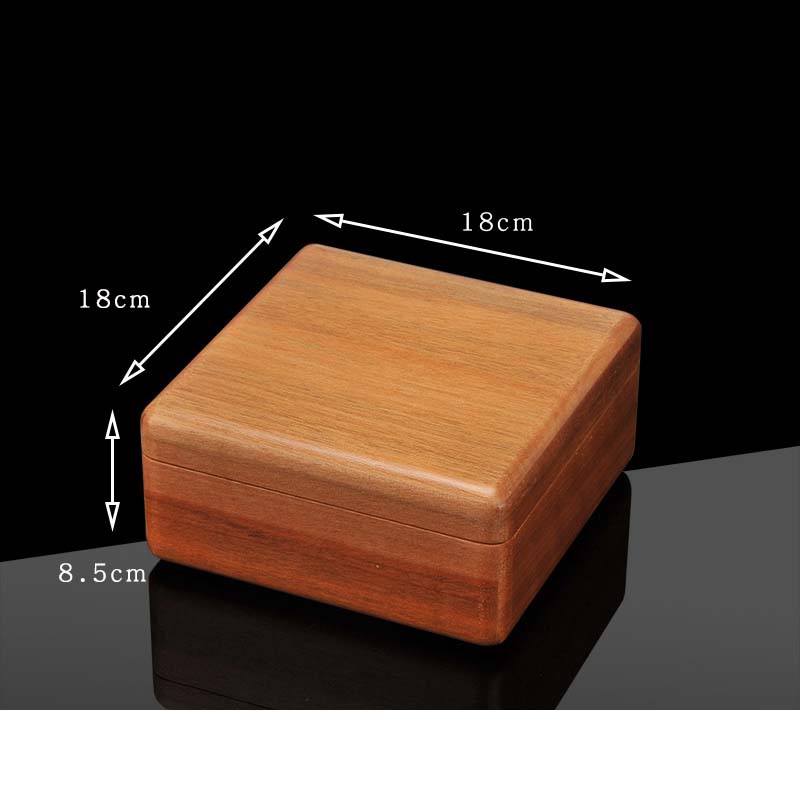 Square Wooden Storage Box Jewelry Ring Necklace Organizing