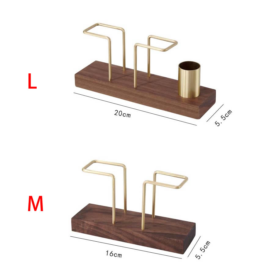 Wooden Brass Combined Tissue Holder