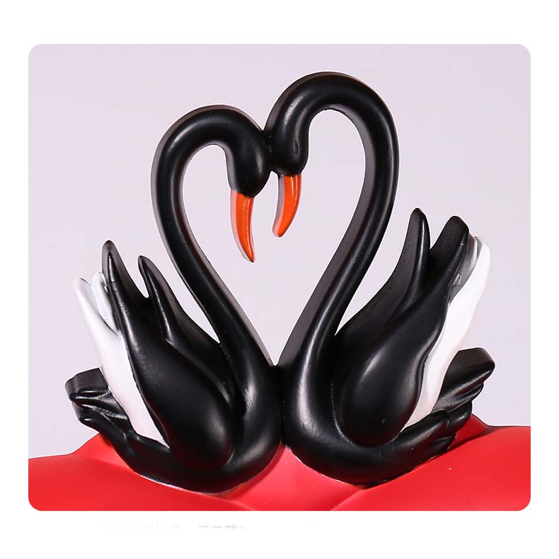 Beautiful Couple Swan Decoration Wall Love Storage Tray