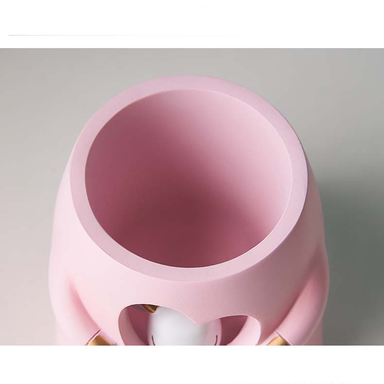 Cute Cartoon Pink Cow Office Desktop Organize Storage Pen Holder