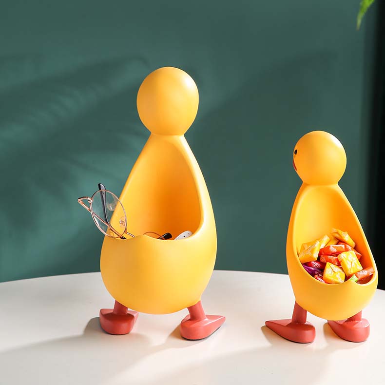 Fun Cartoon Duck Desktop Organize Storage Living Room Decoration Ornaments