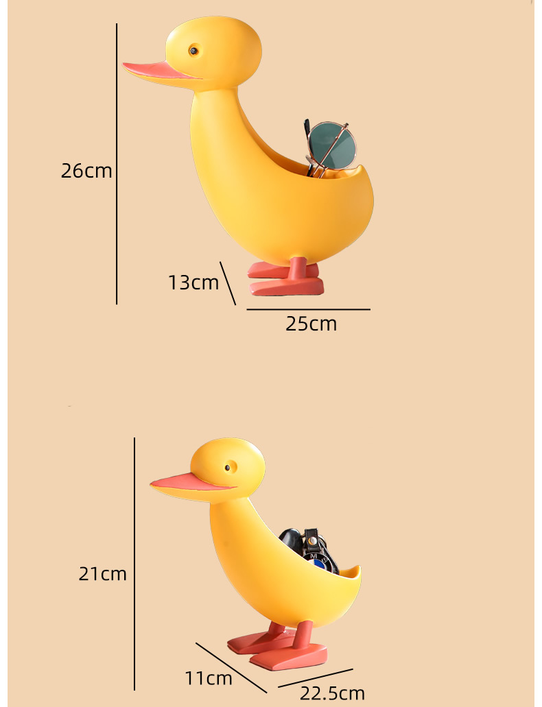 Fun Cartoon Duck Desktop Organize Storage Living Room Decoration Ornaments
