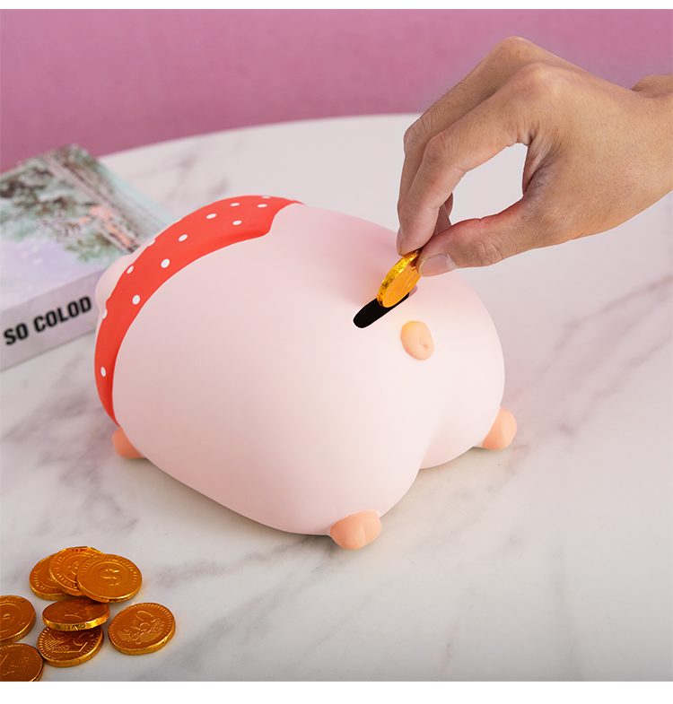 Fun Chubby Piggy Piggy Bank Desktop Decoration
