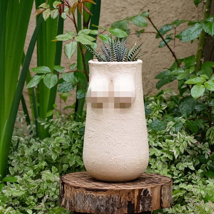Pastoral Abstract Nude Art Concrete Flower Pot
