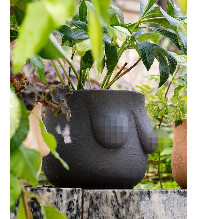 Pastoral Abstract Nude Art Concrete Flower Pot