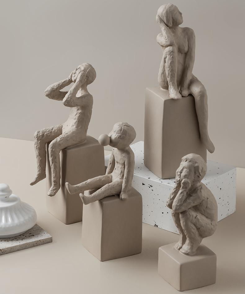 Abstract Character Shape Desktop Decoration Rough Art Small Ornaments