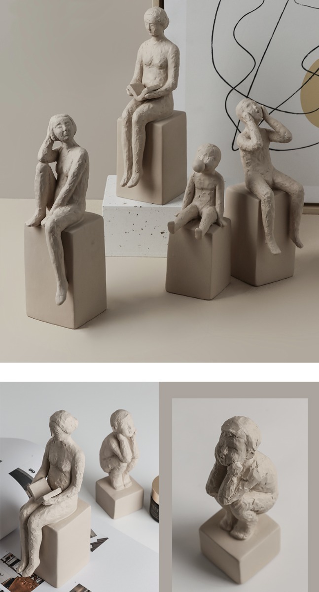 Abstract Character Shape Desktop Decoration Rough Art Small Ornaments