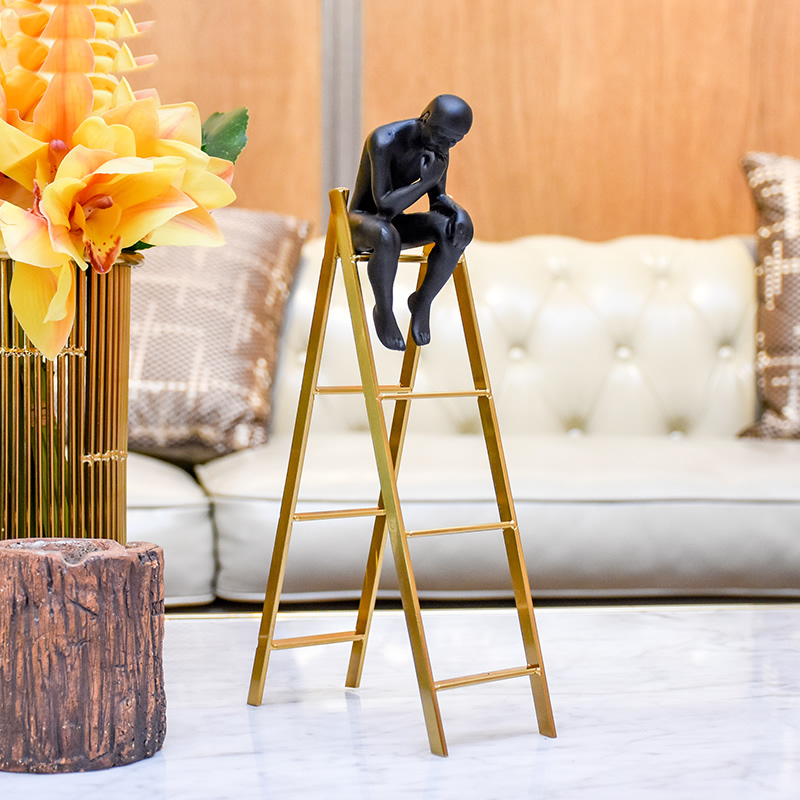Abstract Figures Sitting On The Stairs Thinking About Art Sculpture Ornaments