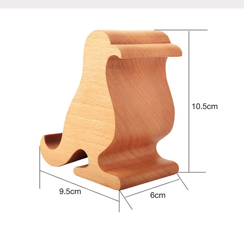 Abstract Wooden Bird Desktop Phone Holder Ipad Stand