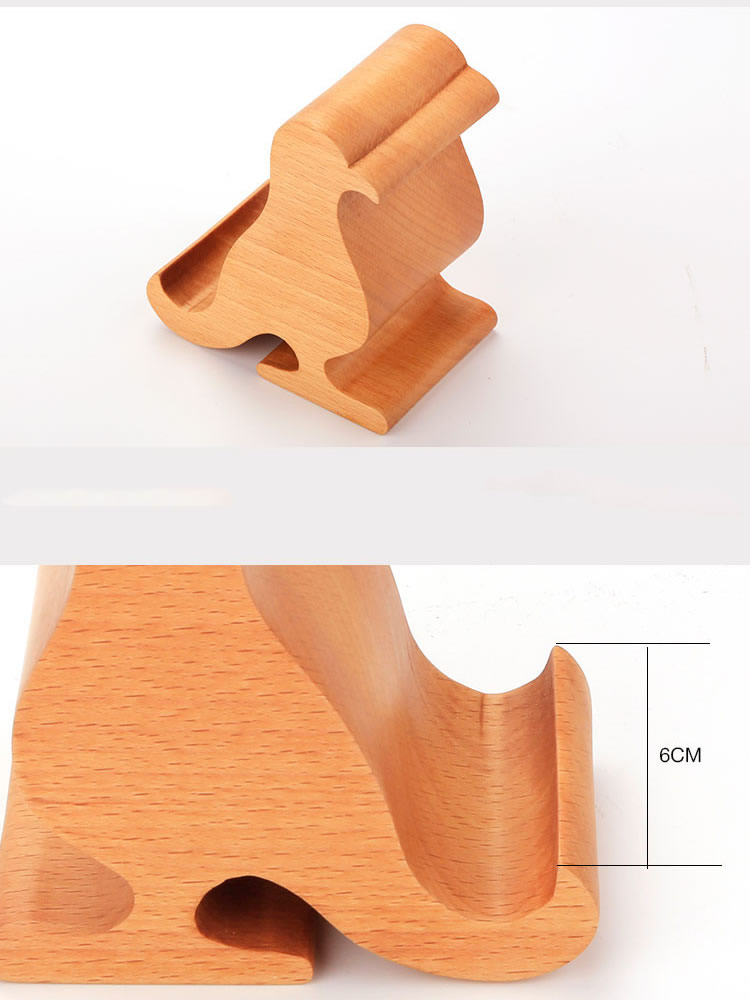 Abstract Wooden Bird Desktop Phone Holder Ipad Stand