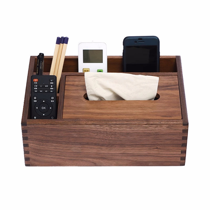 Black Walnut Tissue Box,Desktop Organizer,Storage Box