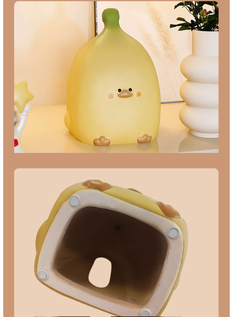 Cartoon Banana Duck Tissue Box Holder Quirky And Cute Desk Accessory