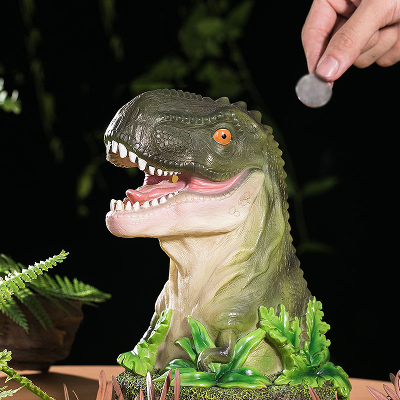 Classic Tyrannosaurus Dinosaur Model Piggy Bank
