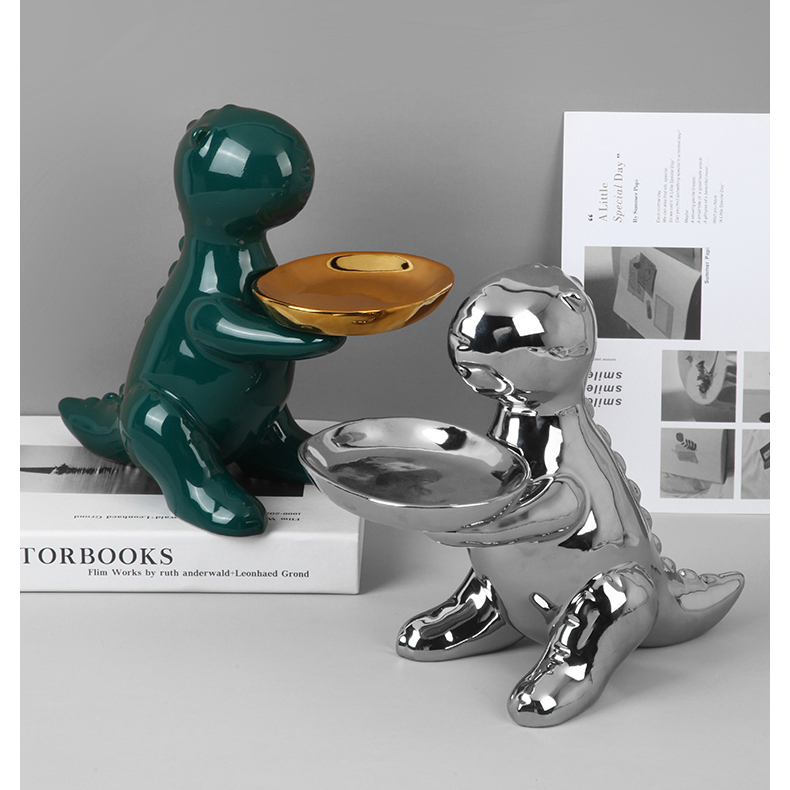 Cute Little Dinosaur Organize Storage Tray Desktop Decoration Ornaments