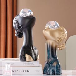 Modern Abstract Girl Art Desktop Decoration Sculpture