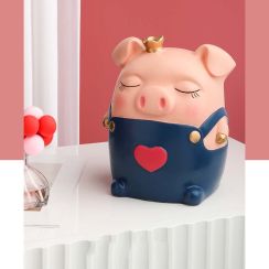Cartoon Shy Piggy Tissue Box Room Decoration Ornaments