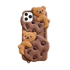 Cute Biscuit Bear Cartoon Iphone Cell Phone Case