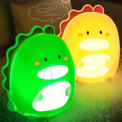 Cute Dinosaur Silica Gel Color Changing Night Light