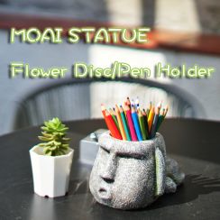 Retro Abstract Stone Man Small Flower Pot Desktop Organize Storage