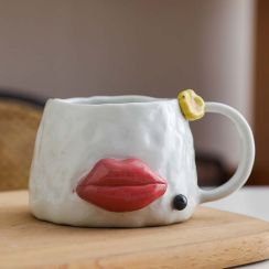 Sexy Red Lips Ceramic Coffee Cup