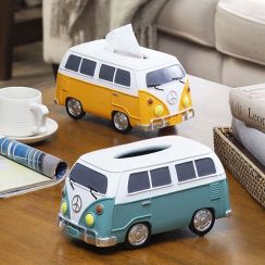 Cartoon Bus Car Desktop Decoration Tissue Box