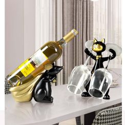 Classic Cat And Mouse Combination Decoration Wine Rack Wine Glass Holder