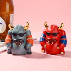 Classic Domineering Cool Cow Bottle Opener Small Ornaments