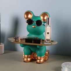 Cool Bear Desktop Organize Storage Tray Living Room Decoration
