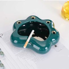 Creativity Dark Green Cat Paw Ashtray