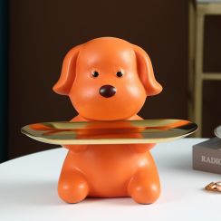Cute Pet Dog Desktop Organize Storage Tray Piggy Bank