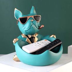 Domineering Bulldog Desktop Organizes Storage Candy Trays