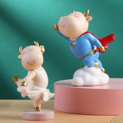 Super Cow Desktop Decoration Doll Small Ornaments
