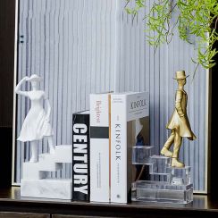 Abstract Urban Men And Women Art Office Bookend Bookstand Desktop Decoration