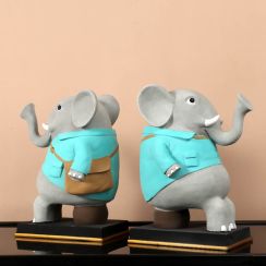 Cute Elephant Desktop Decoration Sculpture Ornaments Book Stand