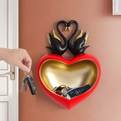 Exquisite Swan Love Wall-mounted Organize Storage Box Key Holder