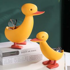 Fun Cartoon Duck Desktop Organize Storage Living Room Decoration Ornaments