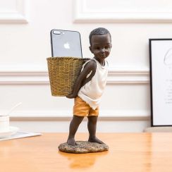 Simulation Of African Boy Pen Holder Organizing Storage Holder