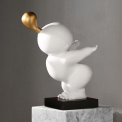 Abstract Little Boy Blowing Bubbles Art Sculpture Living Room Decoration Ornaments